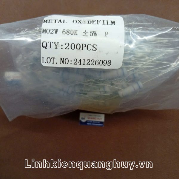 Điện trở vạch- Điện trở cắm 2W 5% 680K (10c)