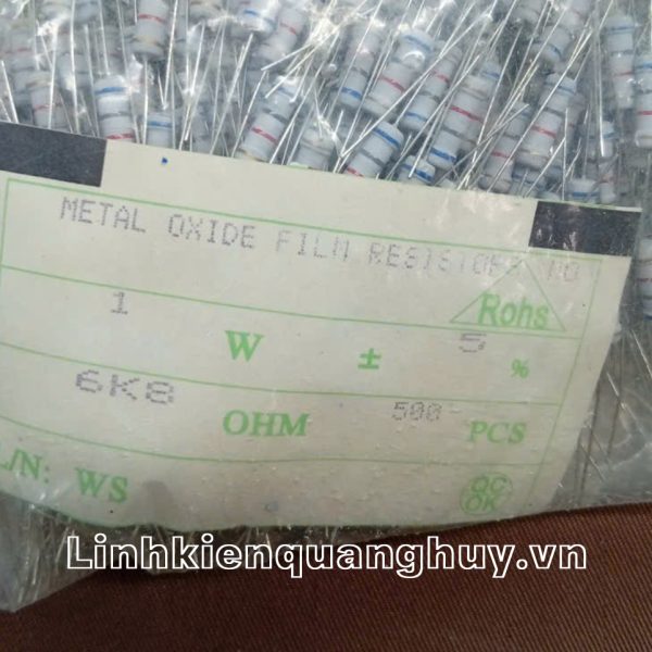 Điện trở vạch 1W 6K8 5% (10c)