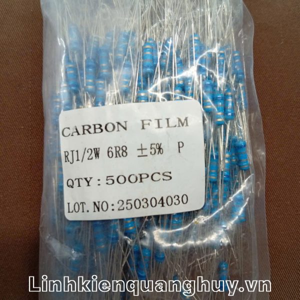 Điện trở vạch 1/2W 6R8 5% (10c)