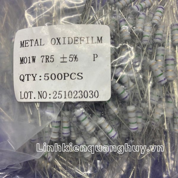 Điện trở vạch 1W 7R5 5% (10c)