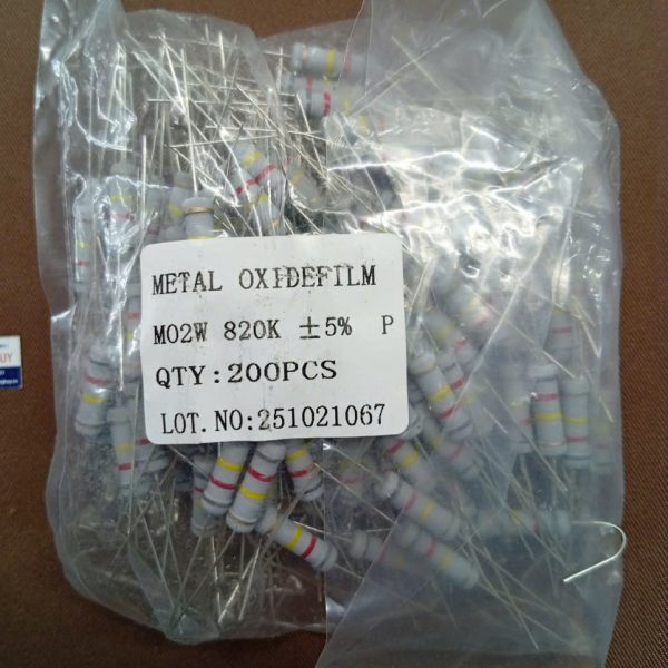 Điện trở vạch- Điện trở cắm 2W 5% 820K (10c)