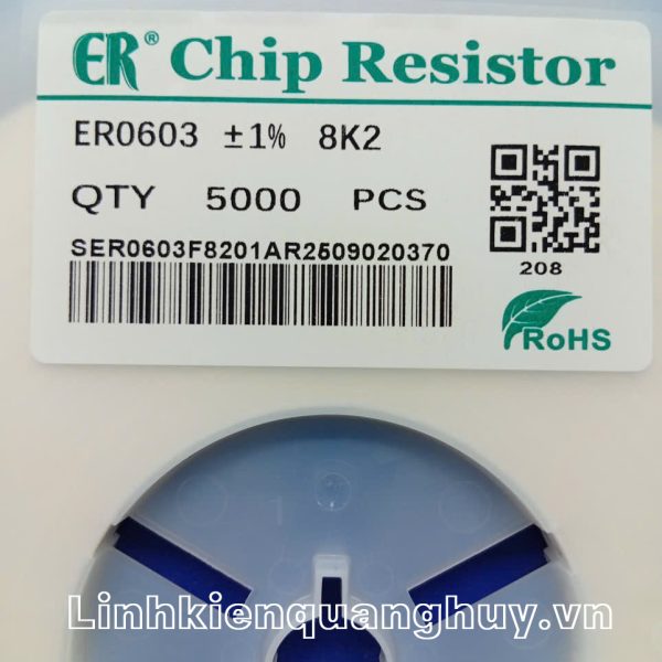 Điện trở dán 8K2 1% 0603 (50c)