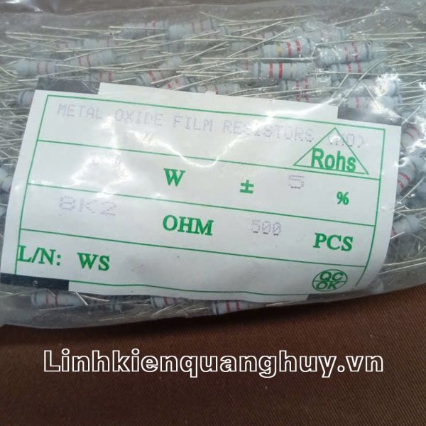 Điện trở vạch 1W 8K2 5% (10c)