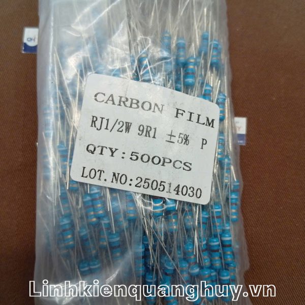 Điện trở vạch 1/2W 9R1 5% (10c)