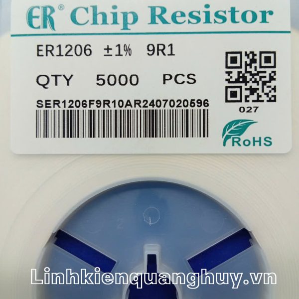 Điện trở dán 9R1 1% 1206 (50c)