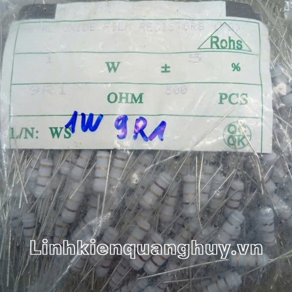 Điện trở vạch 1W 9R1 5% (10c)
