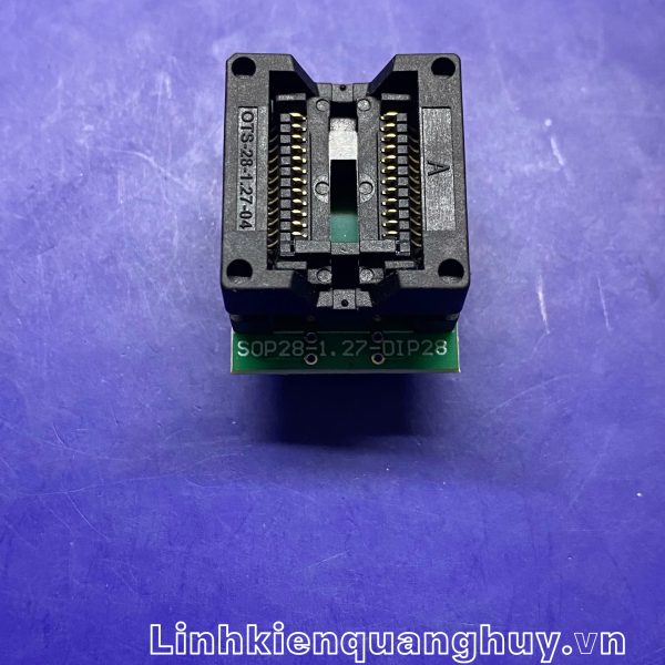 Đế nạp IC SOP28 đế chuyển đổi SOP28-DIP28 thân 7.2mm dùng kẹp IC dán(SOP28-1.27DIP28)