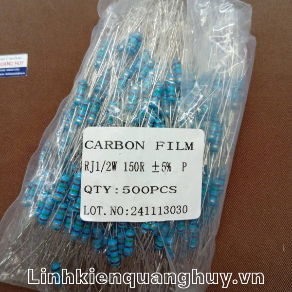Điện trở vạch - Điện trở cắm 1/2W 150R (10c)