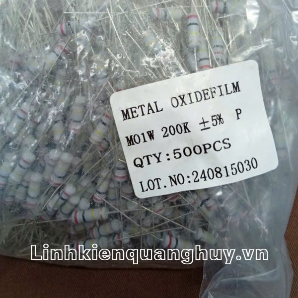 Điện trở vạch - Điện trở cắm 1W 200K (10c)
