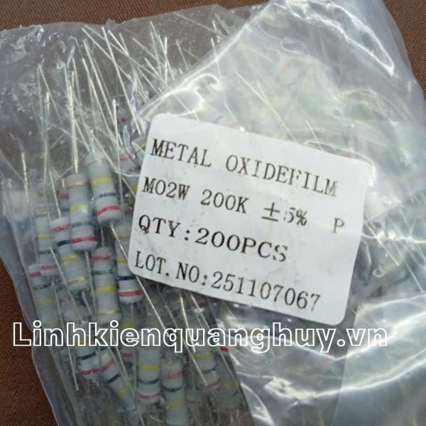 Điện trở vạch - Điện trở cắm 2W 200K (10c)