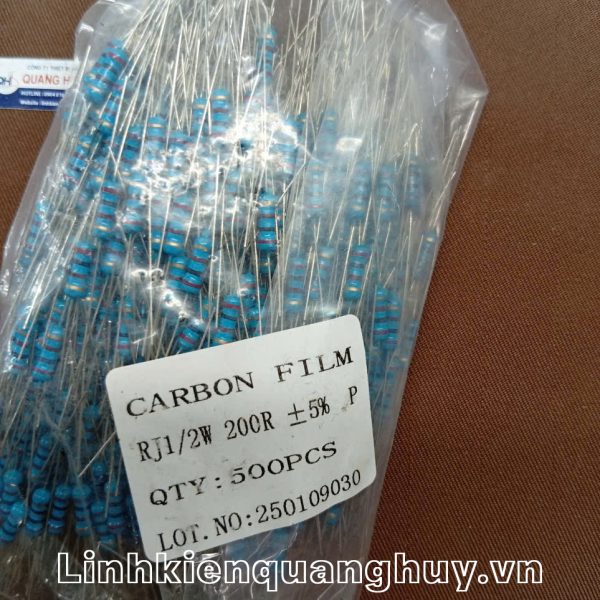 Điện trở vạch - Điện trở cắm 1/2W 200R (10c)