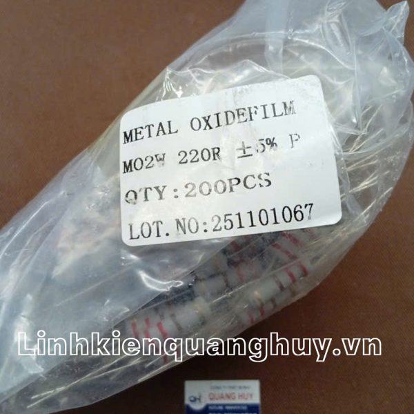 Điện trở vạch - Điện trở cắm 2W 220R (10c)