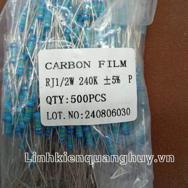 Điện trở vạch - Điện trở cắm 1/2W 240K (10c)