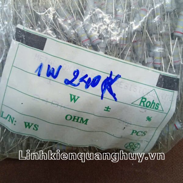 Điện trở vạch - Điện trở cắm 1W 240K (10c)