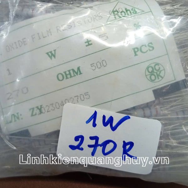 Điện trở vạch - Điện trở cắm 1W 270R (10c)