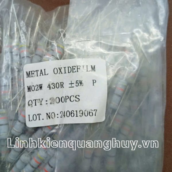 Điện trở vạch - Điện trở cắm 2W 430R (10c)