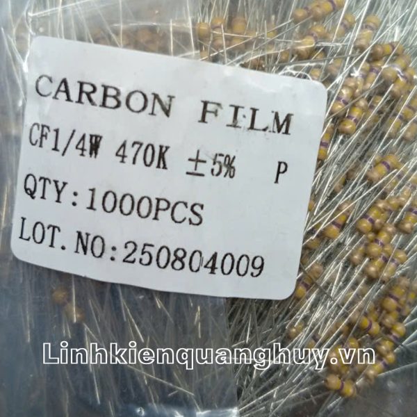 Điện trở vạch - Điện trở cắm 1/4W 470K (50c)