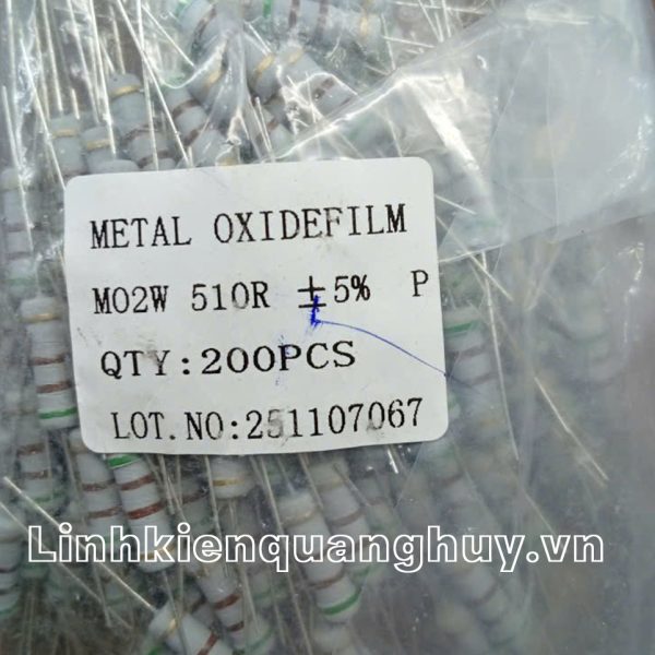 Điện trở vạch - Điện trở cắm 2W 510R (10c)
