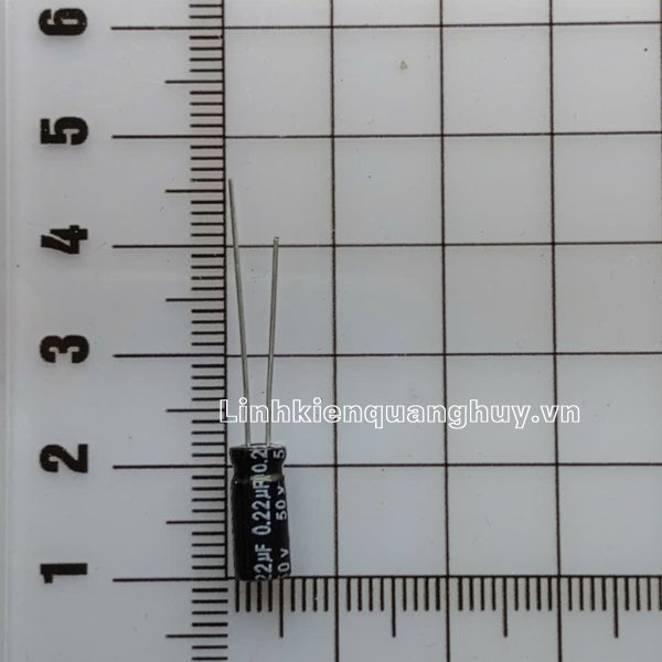 Tụ hóa 50V 0.22uF 5X11mm (set 10)