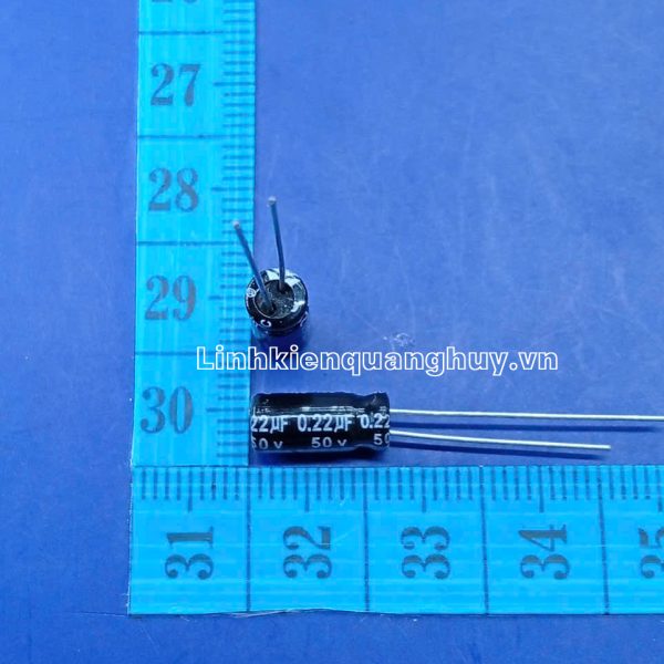 Tụ hóa 50V 0.22uF 5X11mm (set 10)