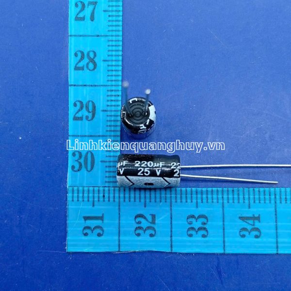 Tụ hóa 25V 220uF 6x12mm