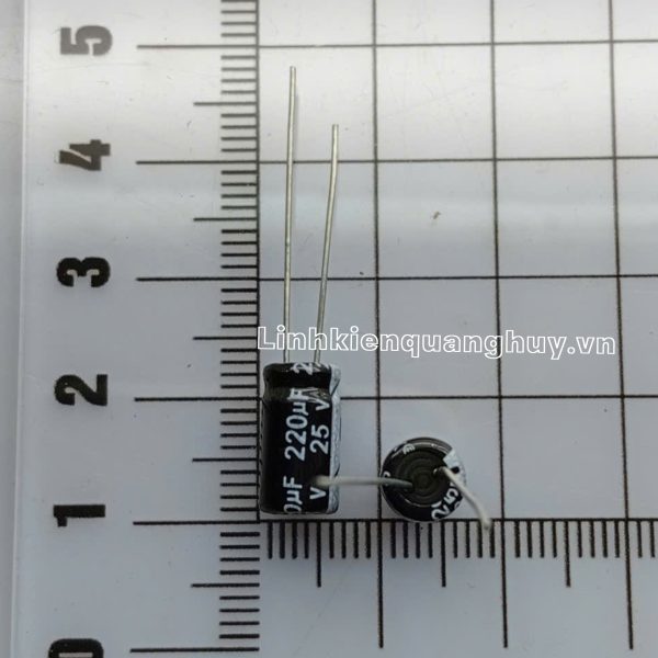 Tụ hóa 25V 220uF 6x12mm