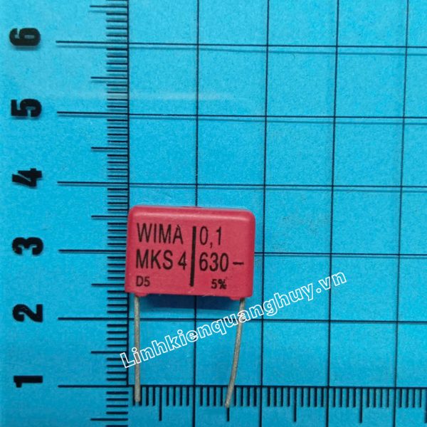 WIMA MKS4 630V 0.1UF (100N:104)  khoảng cách chân 15mm,