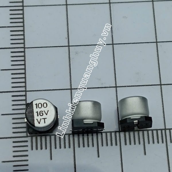 Tụ nhôm 16v 100uf 6.3*5.4mm