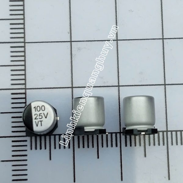 Tụ nhôm 25v 100uf 6.3*7.7mm