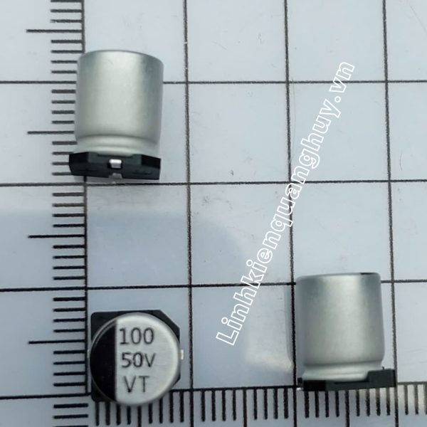 Tụ nhôm 50v 100uf 6.3*7.7mm