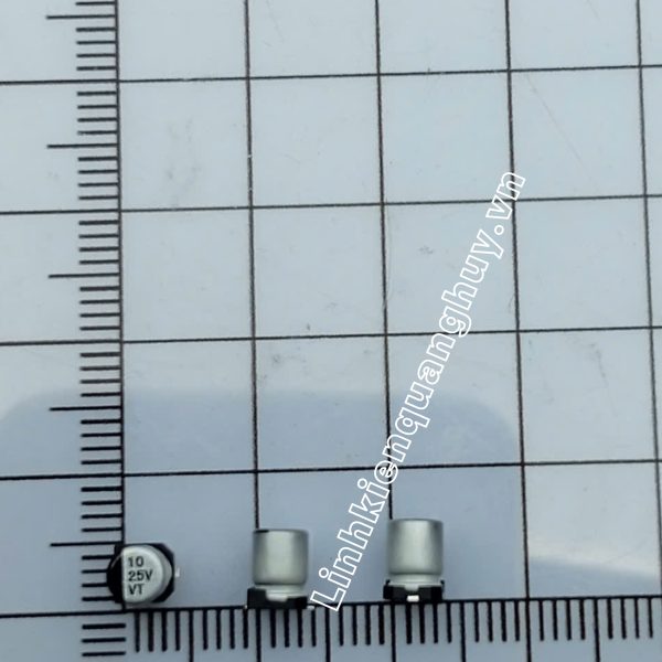 Tụ nhôm 25v 10uf 4*5.4mm