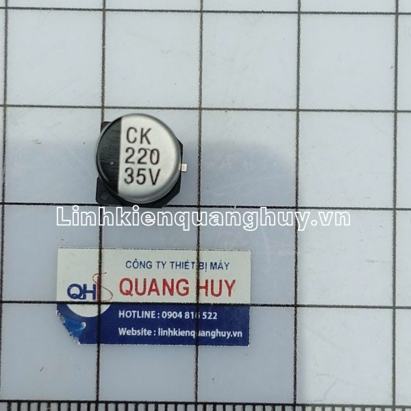 Tụ nhôm chân dán 35v 220uf 8*10.5mm