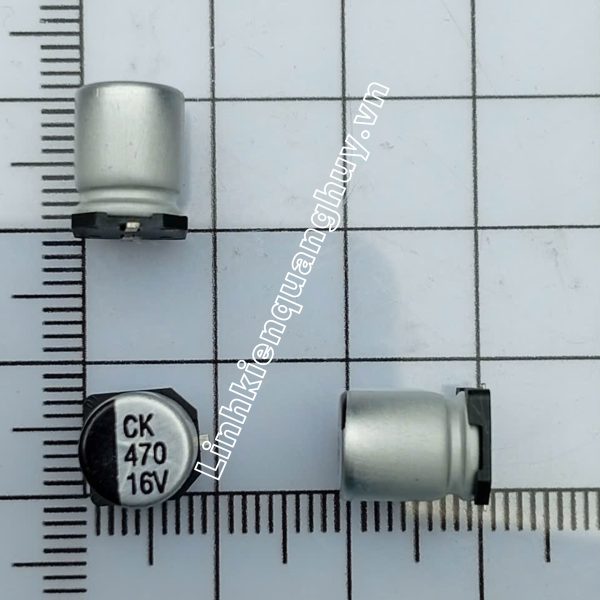 Tụ nhôm 16v 470uf  8*10.5mm