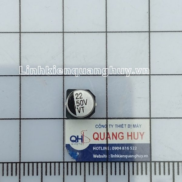 Tụ nhôm chân dán 50V 22uf 6.3*5.4mm