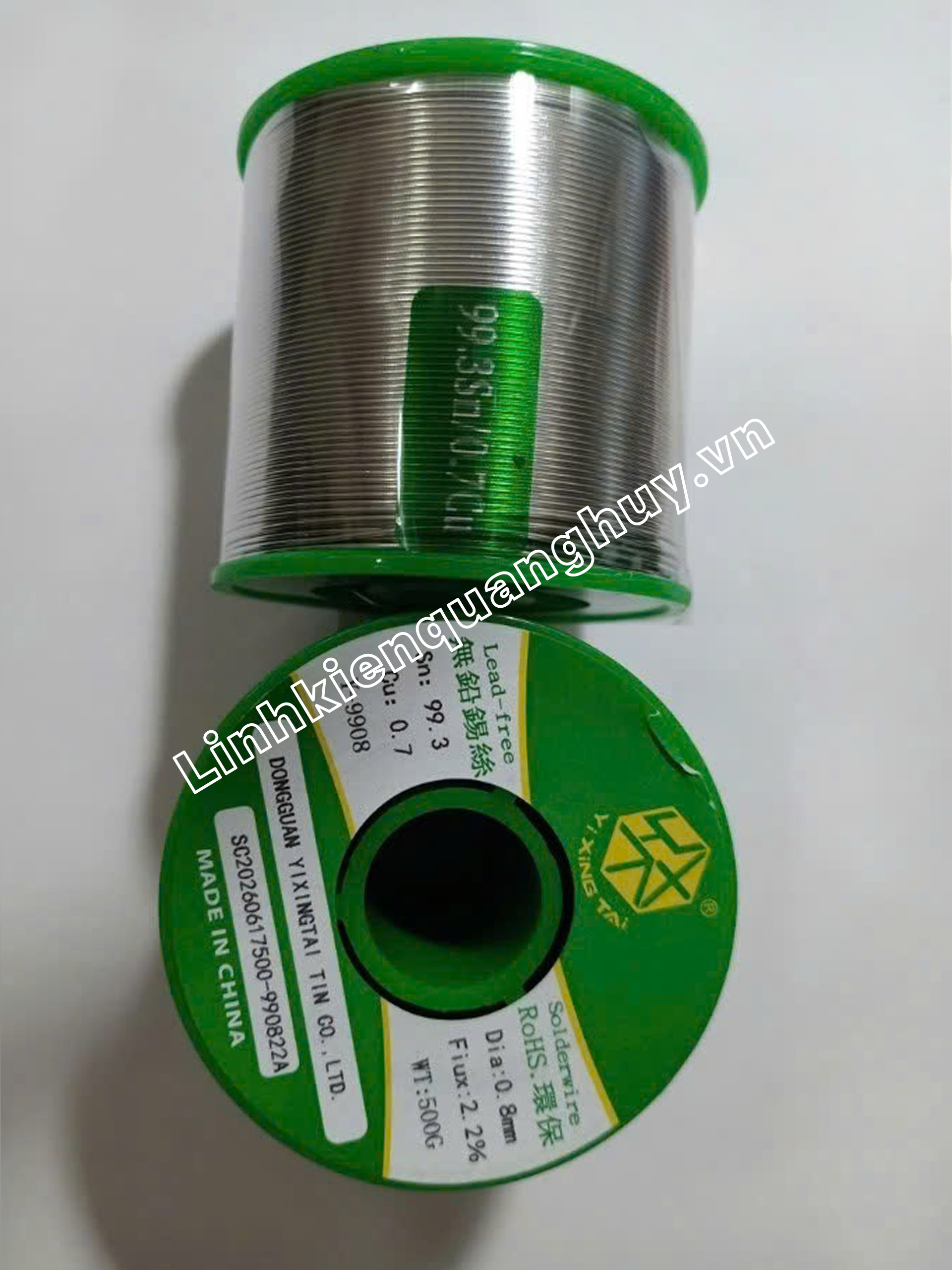 Thiếc hàn không chì 99.3% 0.8-500g