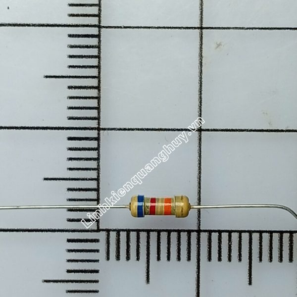 Điện Trở Vạch – Điện Trở Cắm 1/4W 62K 5% (50c)