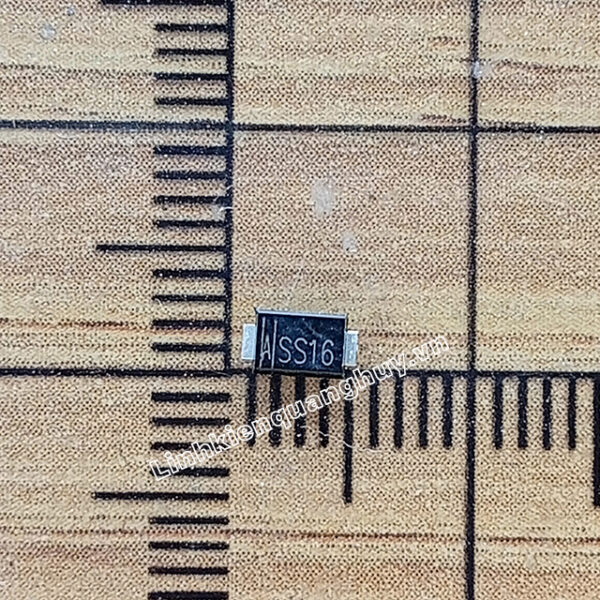 Diode Schottky SR160 (kí hiệu SS16) 1A60V chân dán